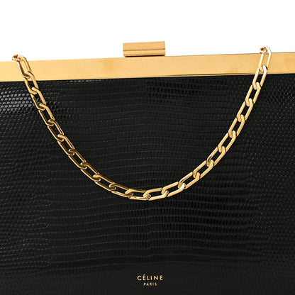 Celine Lizard Mini Clasp Clutch Bag Black 7 of 9