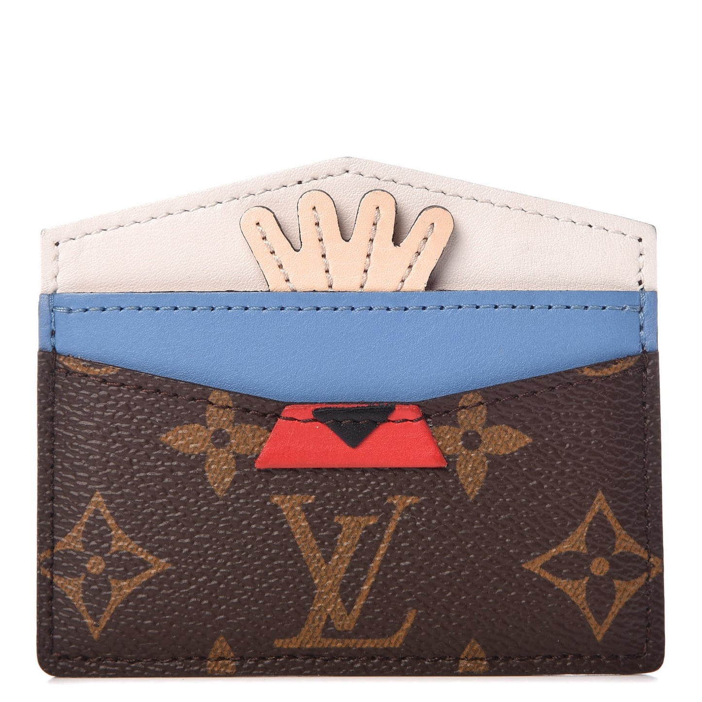 Monogram Tribal Mask Card Holder