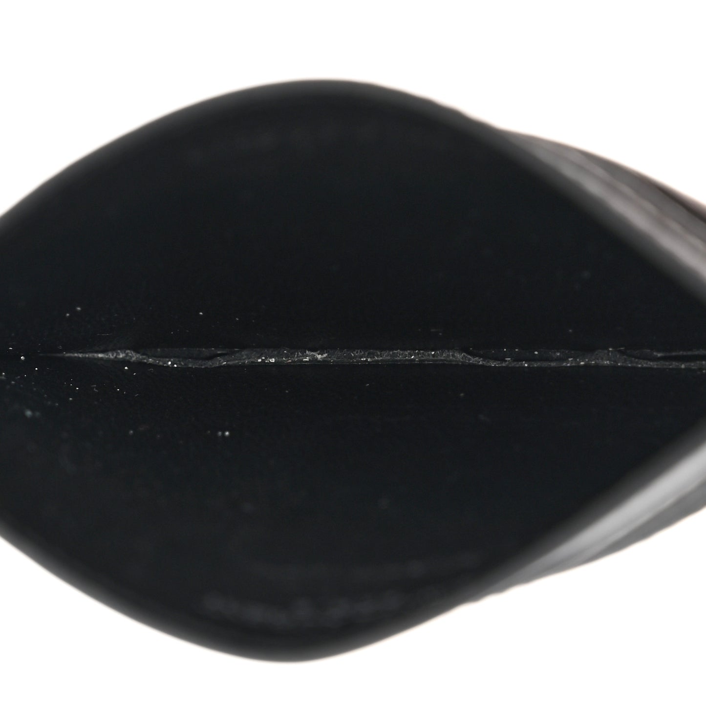 Calfskin Heart Embossed Card Case Black