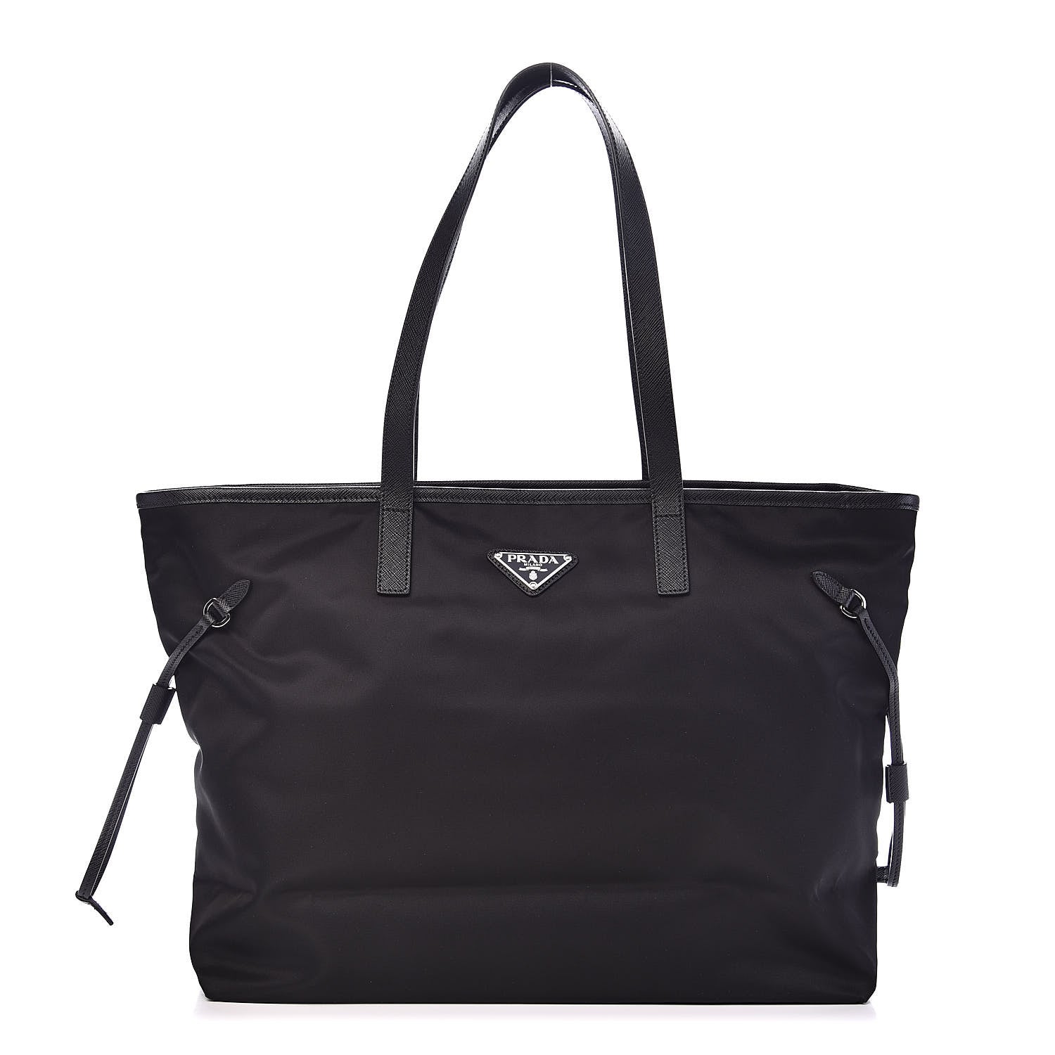 Prada Tessuto Nylon Saffiano Tote Black 1 of 11
