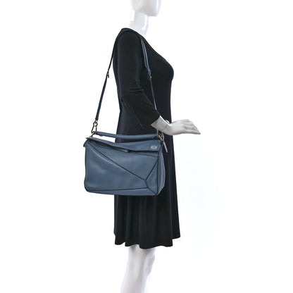 Loewe Calfskin Medium Puzzle Bag Stone Blue 2 of 8