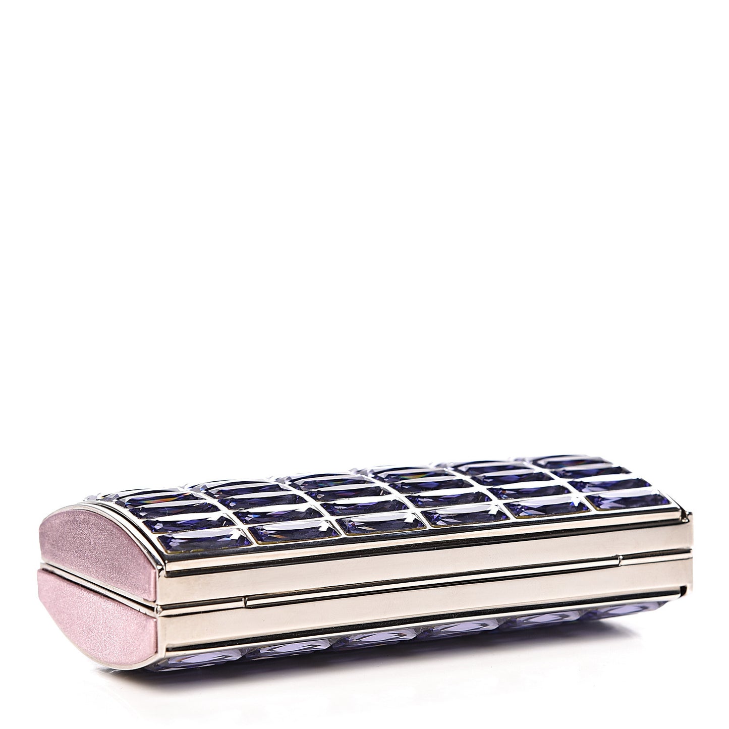 Swarovski Crystal Minaudiere Clutch Purple