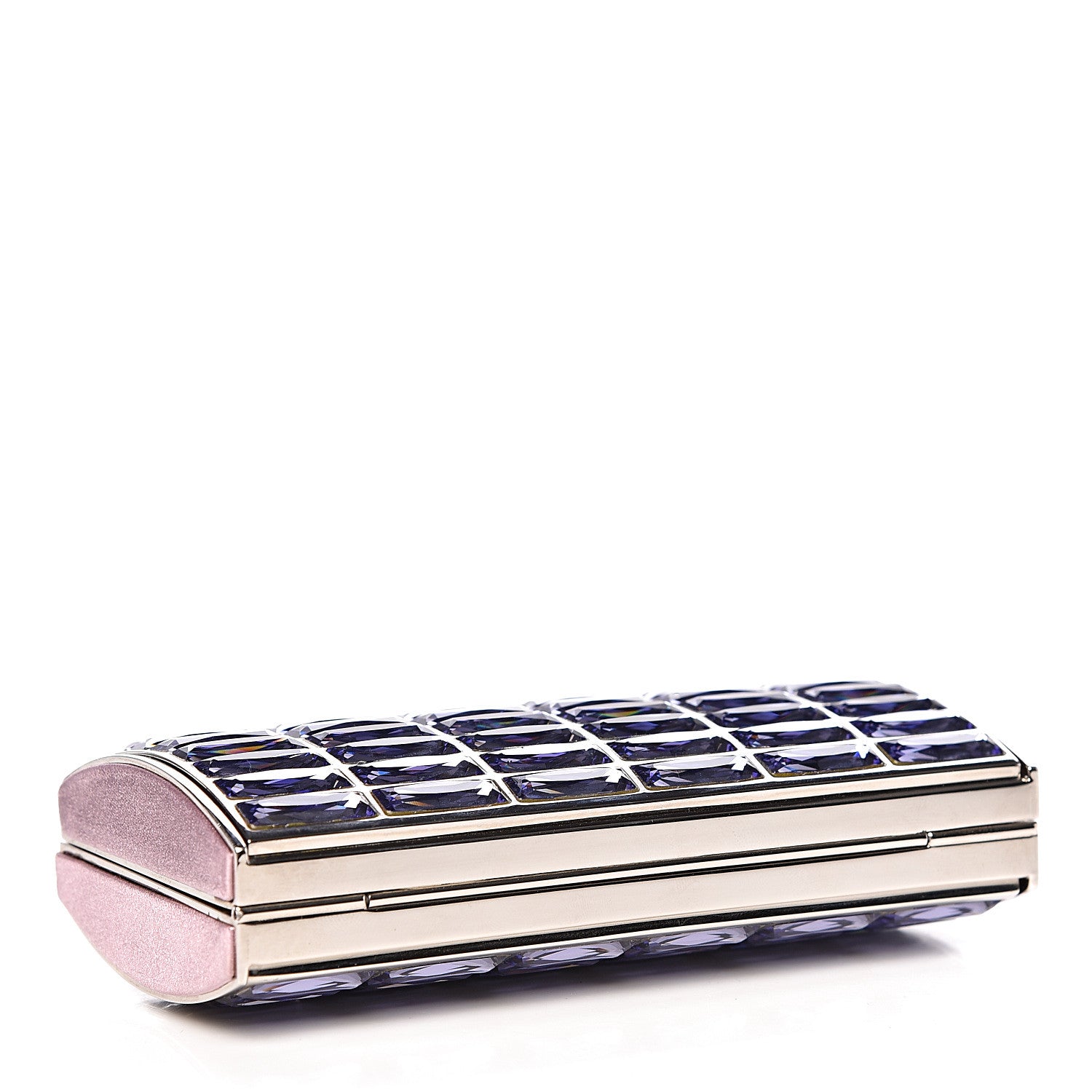 Judith Leiber Swarovski Crystal Minaudiere Clutch Purple 4 of 13