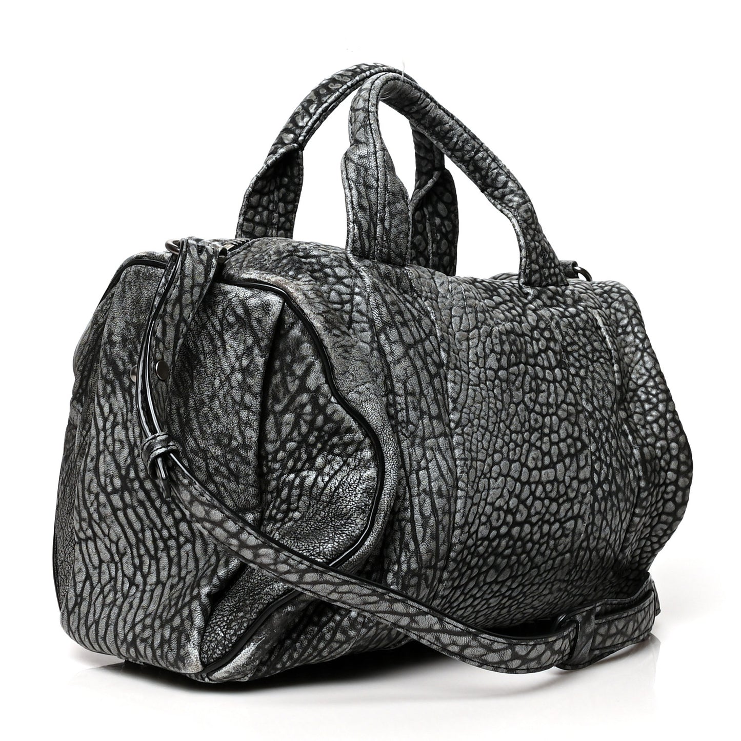 Pebbled Lambskin Rocco Silver Hardware