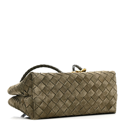 Bottega Veneta Suede Intrecciato Small Andiamo Shoulder Bag Cypress 4 of 10