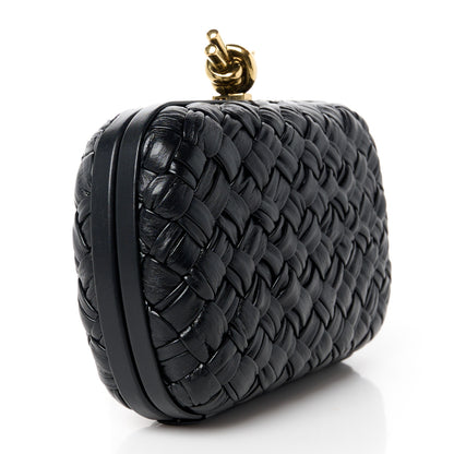 Bottega Veneta Foulard Intrecciato Minaudiere Knot Clutch Black 3 of 10