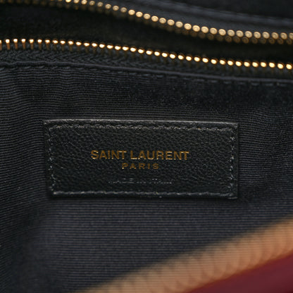 Saint Laurent Calfskin Y Quilted Monogram Large Loulou Chain Satchel Palissandre 6 of 11