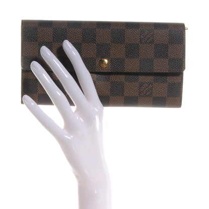 Louis Vuitton Damier Ebene Sarah Wallet 2 of 7
