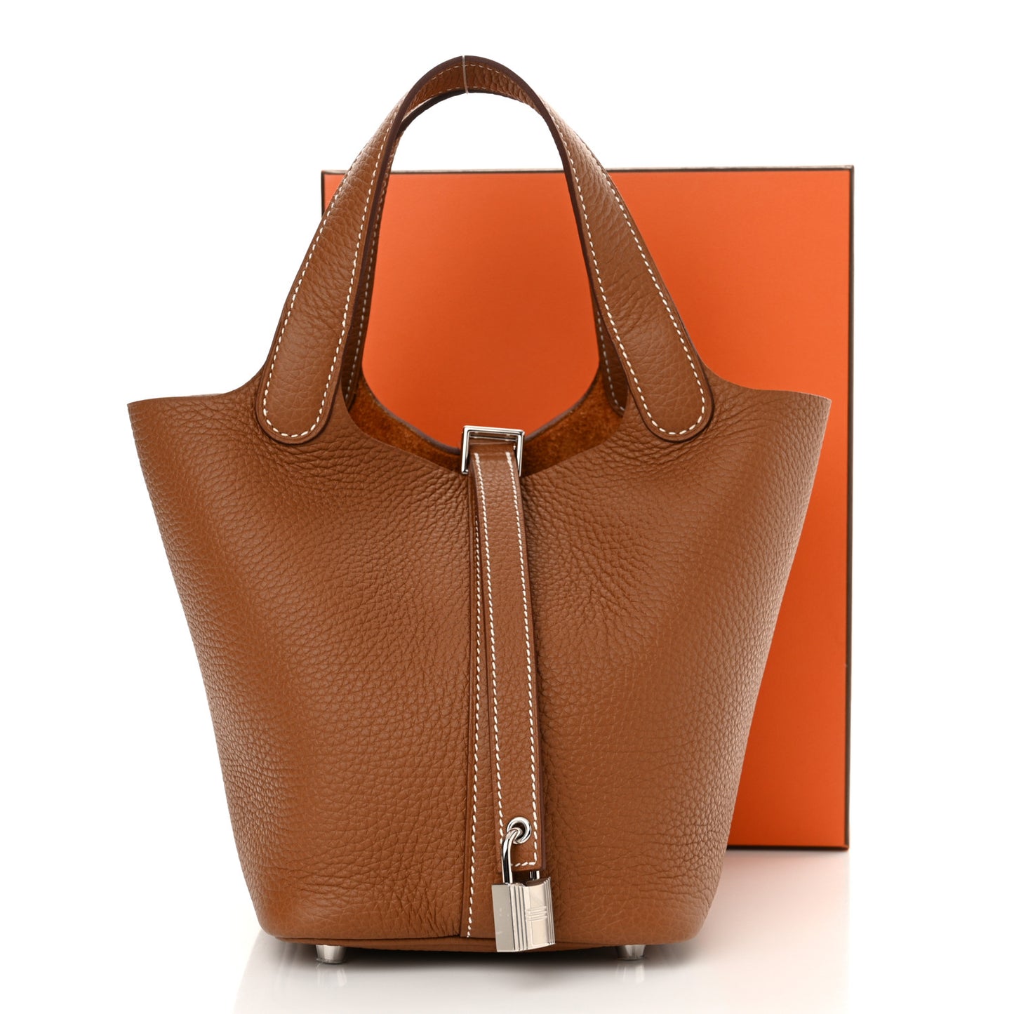 Taurillon Clemence Picotin Lock 18 PM Gold