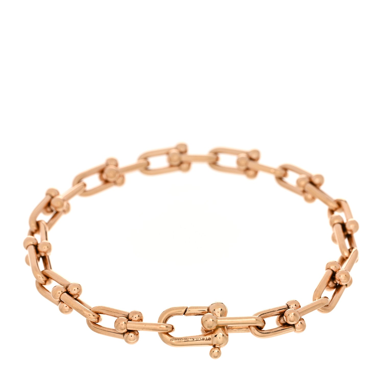 Tiffany 18K Rose Gold Small HardWear Link Bracelet 2 of 4