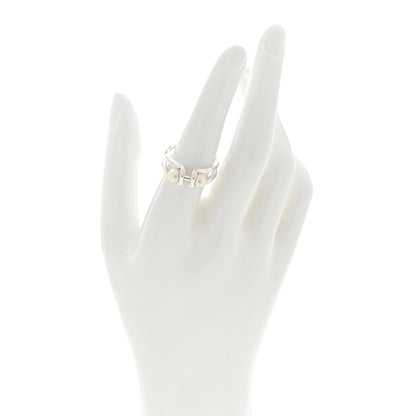 Tiffany Sterling Silver Pearl HardWear Double Pearl Ring 54 7 2 of 4
