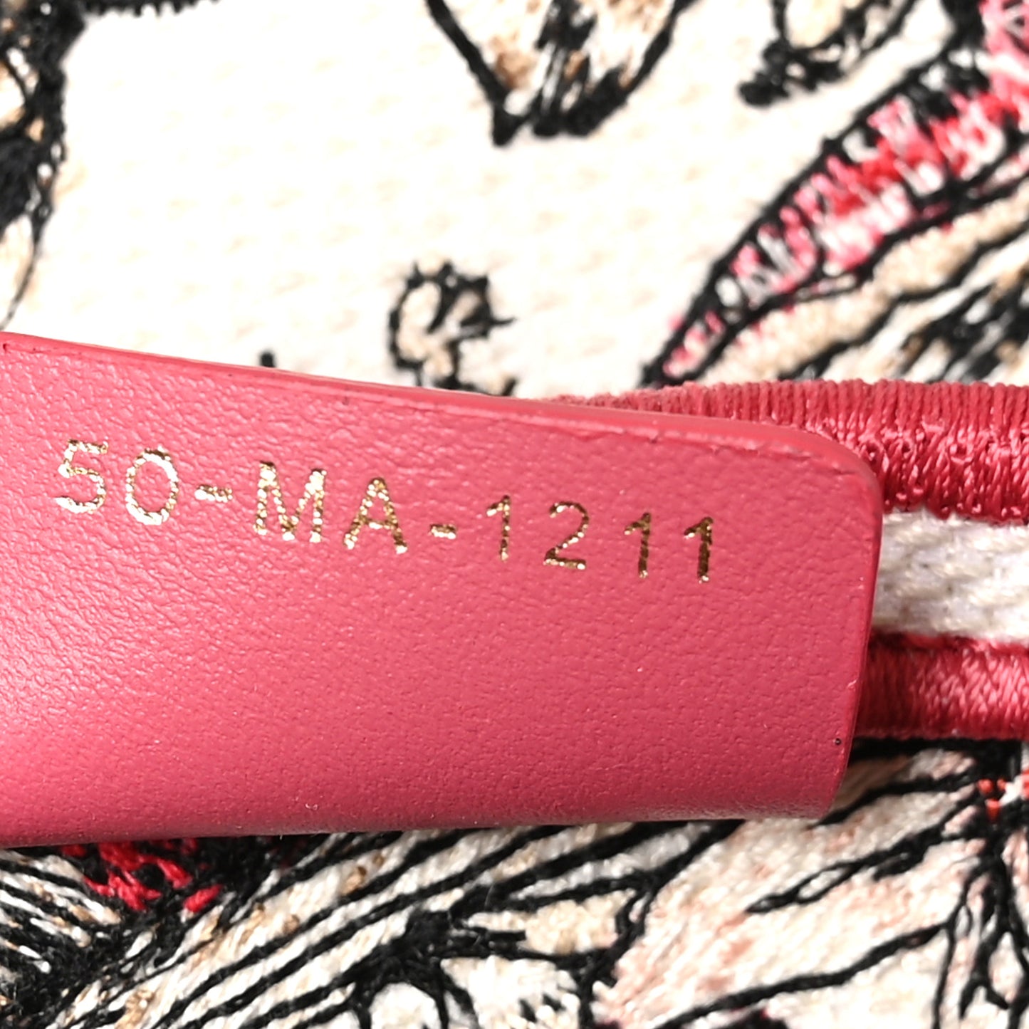 Canvas Embroidered Butterfly Print Saddle Bag Pink Multicolor