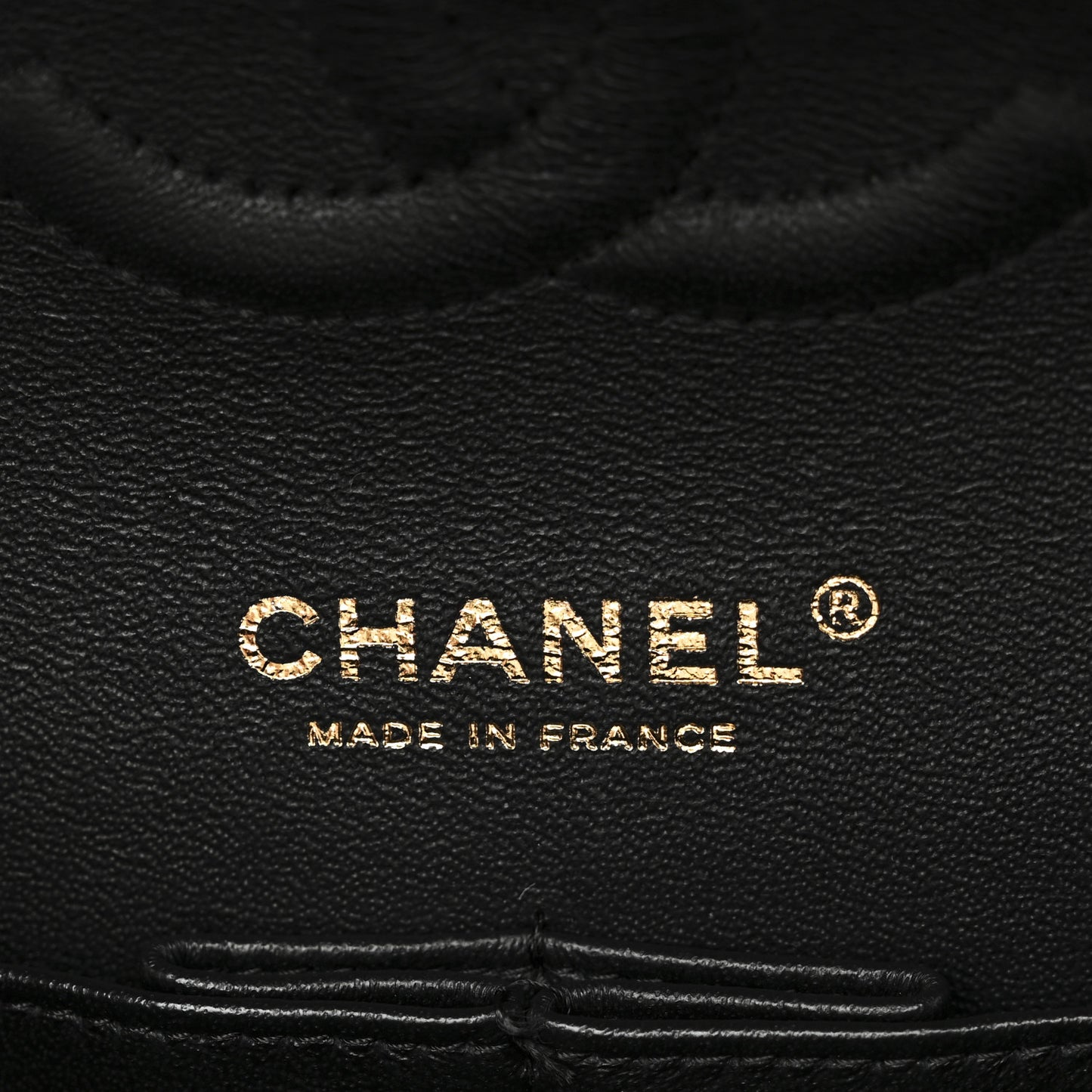 Lambskin Quilted Studded Medium Double Flap Black