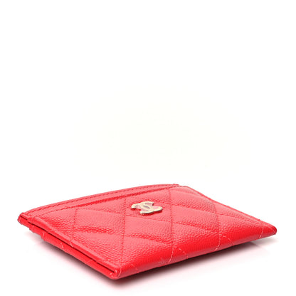 Chanel Caviar Quilted Card Holder Red 4 of 9