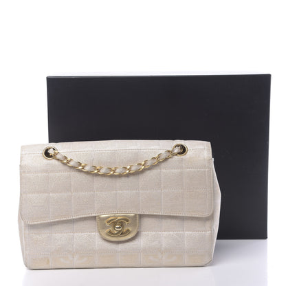 Chanel Metallic Nylon Medium Travel Flap Light Beige 16 of 16