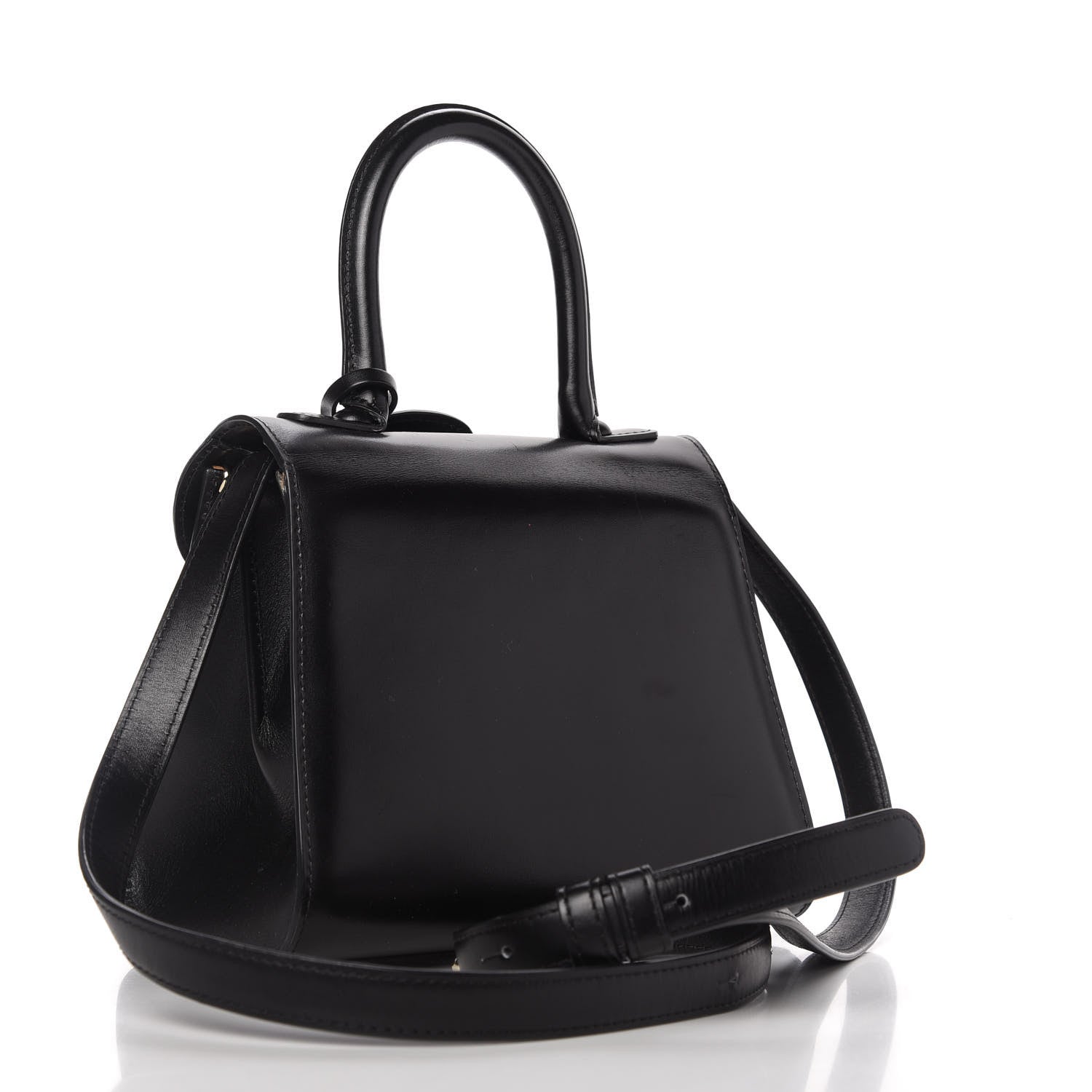Delvaux Box Calfskin Mini Brillant Satchel Black 3 of 10