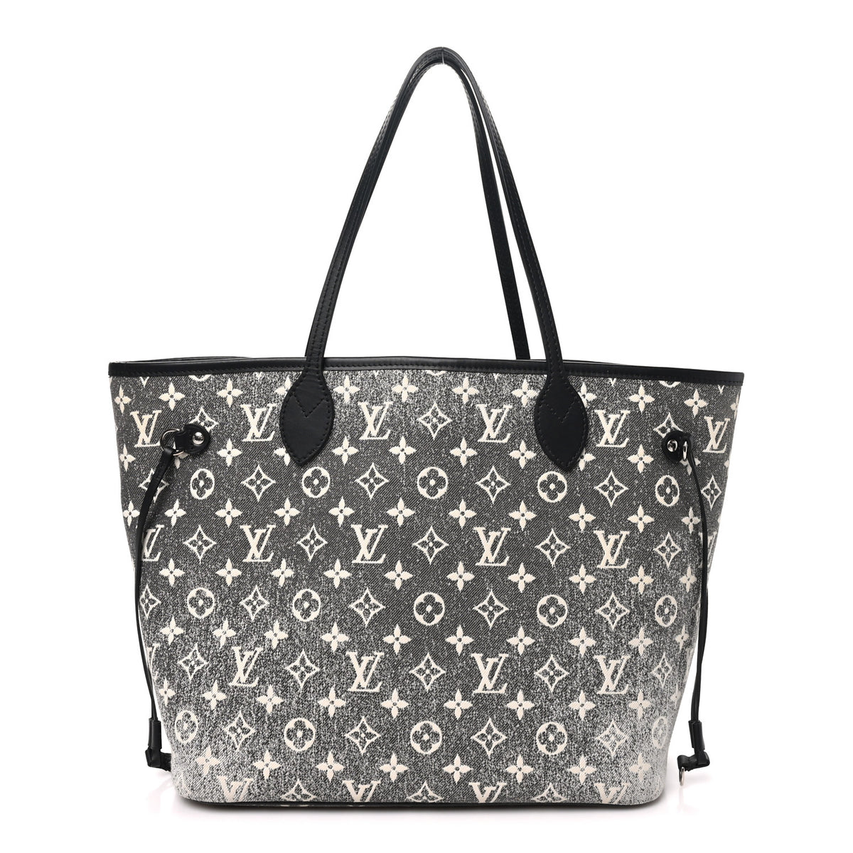Denim Monogram Jacquard Neverfull MM Grey
