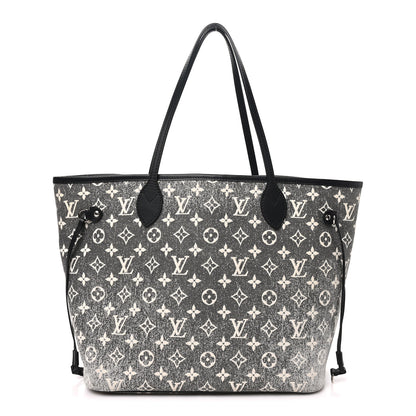 Louis Vuitton Denim Monogram Jacquard Neverfull MM Grey 1 of 11