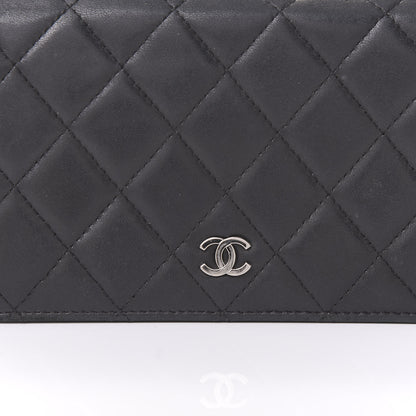 Chanel Lambskin Quilted Yen Wallet Black 13 of 14