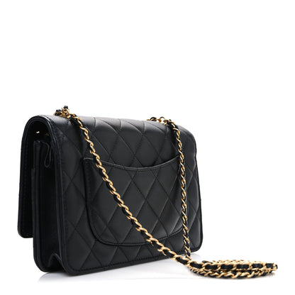 Chanel Lambskin Quilted Lion Motif Wallet On Chain WOC Black 3 of 11
