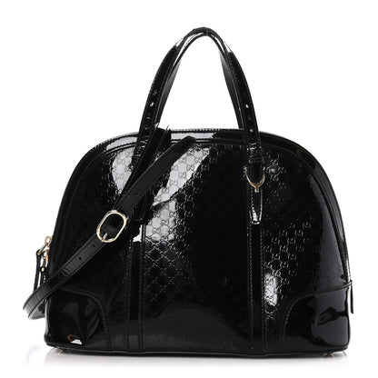 Gucci Patent Microguccissima Small Nice Top Handle Dome Bag Black 1 of 10
