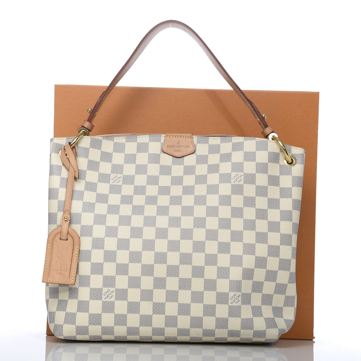 Louis Vuitton Damier Azur Graceful PM Rose Ballerine 12 of 12