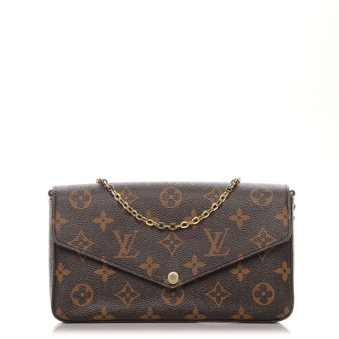 Monogram Pochette Felicie Chain Wallet Fuchsia