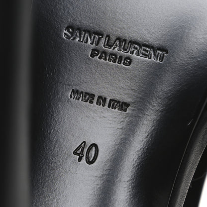 Saint Laurent Calfskin Tribute 105 Platform Sandals 40 Black 8 of 11