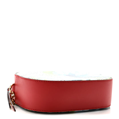 Gucci GG Supreme Monogram Blooms Mini Chain Shoulder Bag Beige Blue Navy Hibiscus Red 4 of 10