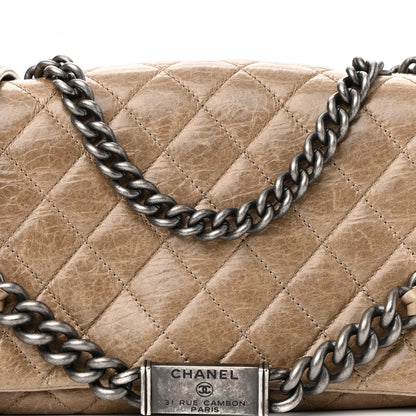 Chanel Glazed Calfskin Nameplate Flap Beige 8 of 10
