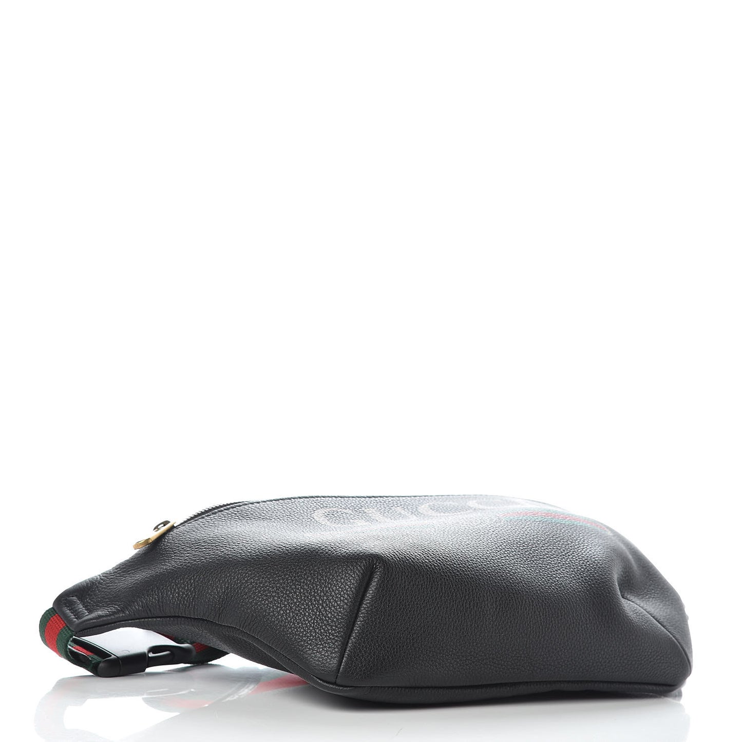 Grained Calfskin Logo Belt Bag Black