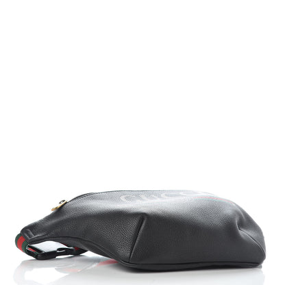 Gucci Grained Calfskin Logo Belt Bag Black 4 of 9