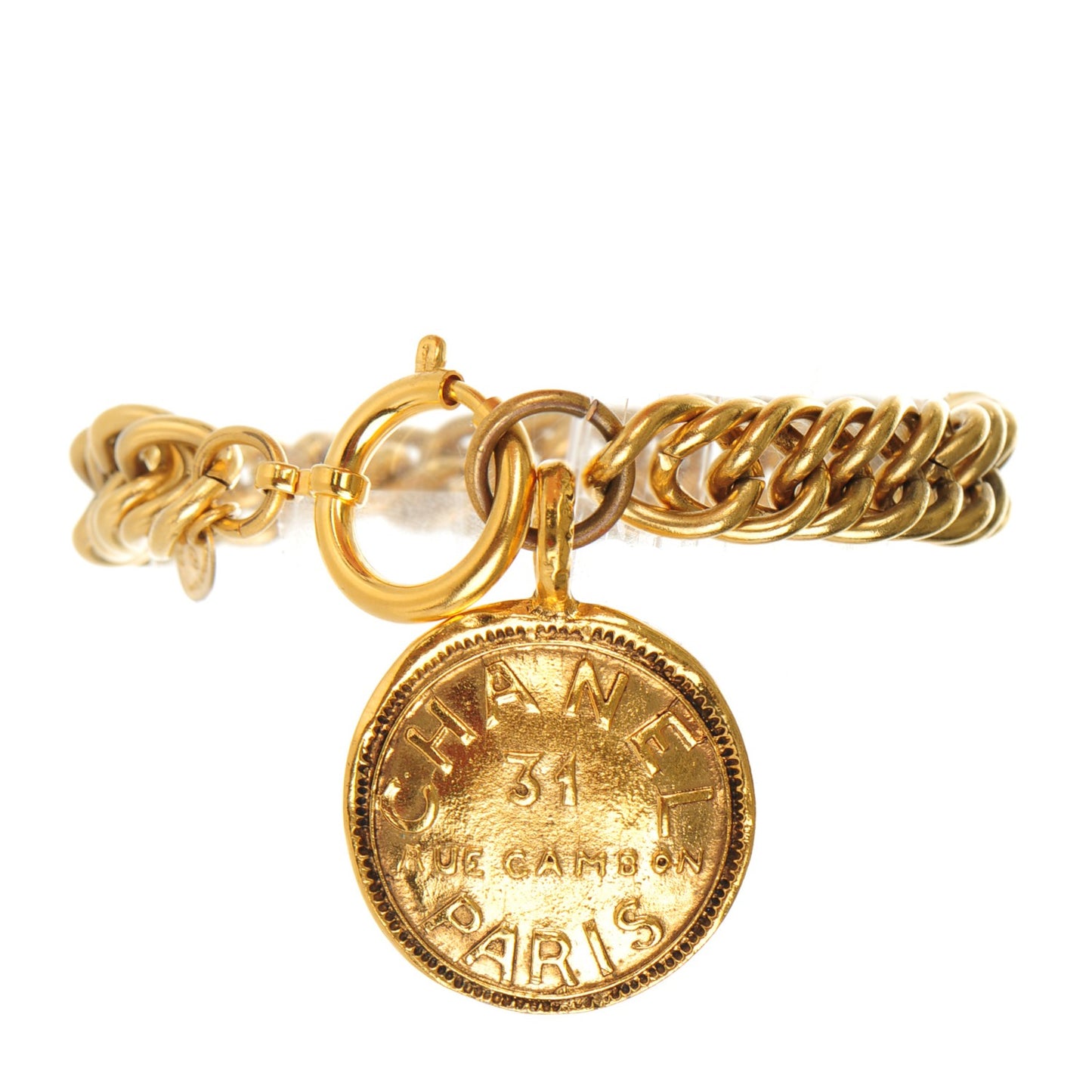 31 Rue Cambon Paris Medallion Chain Bracelet Gold