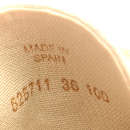 Gucci Canvas Logo Lace-Up Platform Espadrilles 36 Greggio Grege 9 of 9