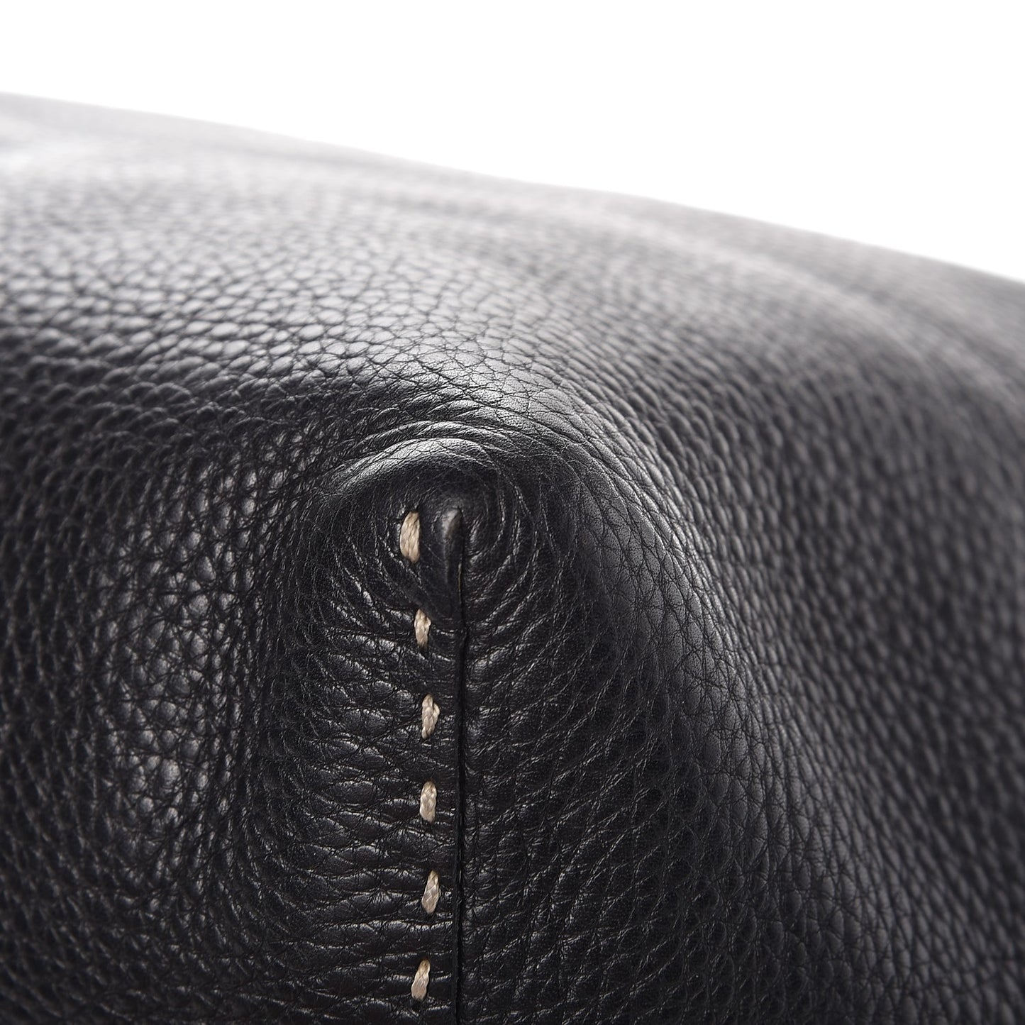Calfskin Romano Selleria Roll Tote Black