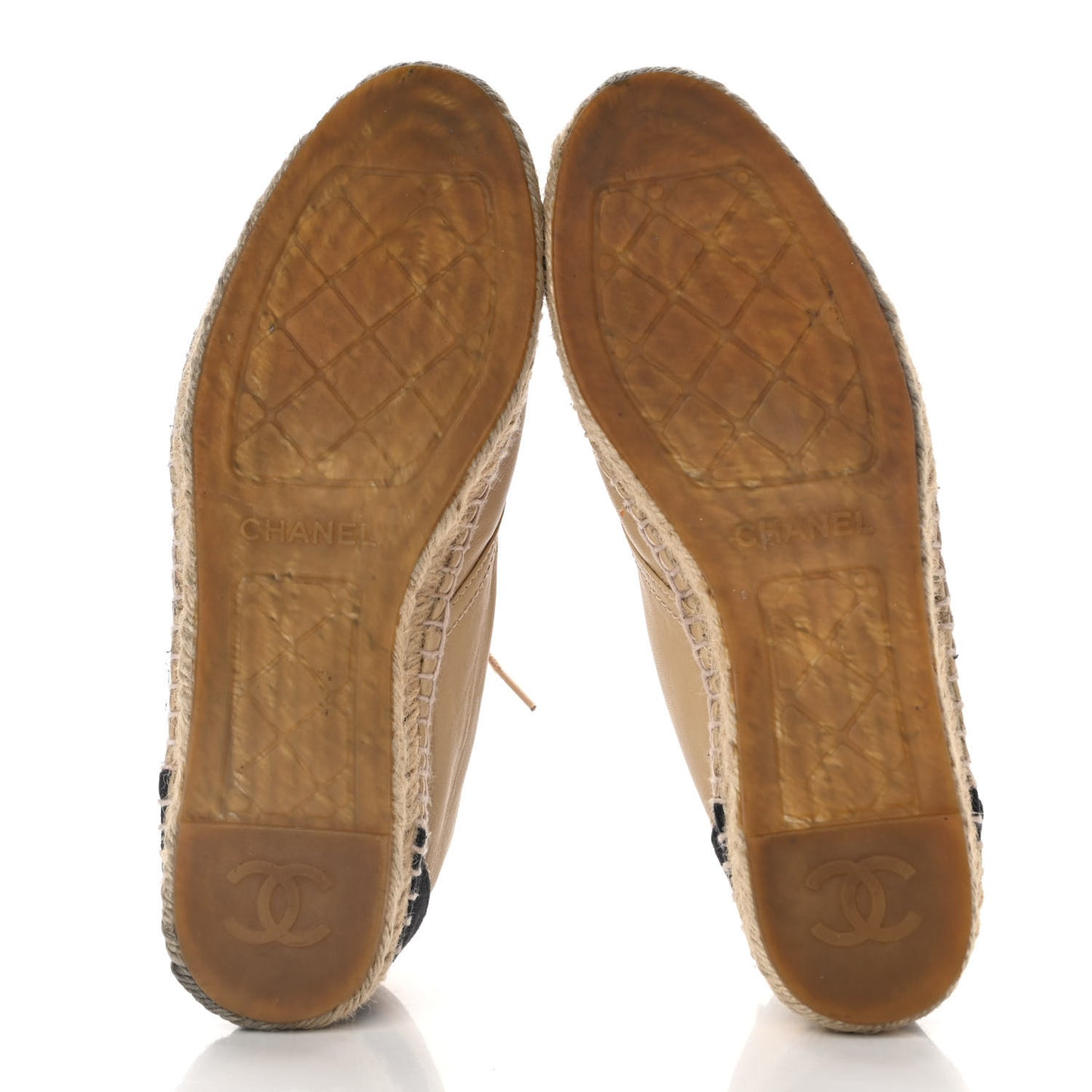 Lambskin Canvas Cap Toe Lace Up Espadrilles 38 Dark Beige Black
