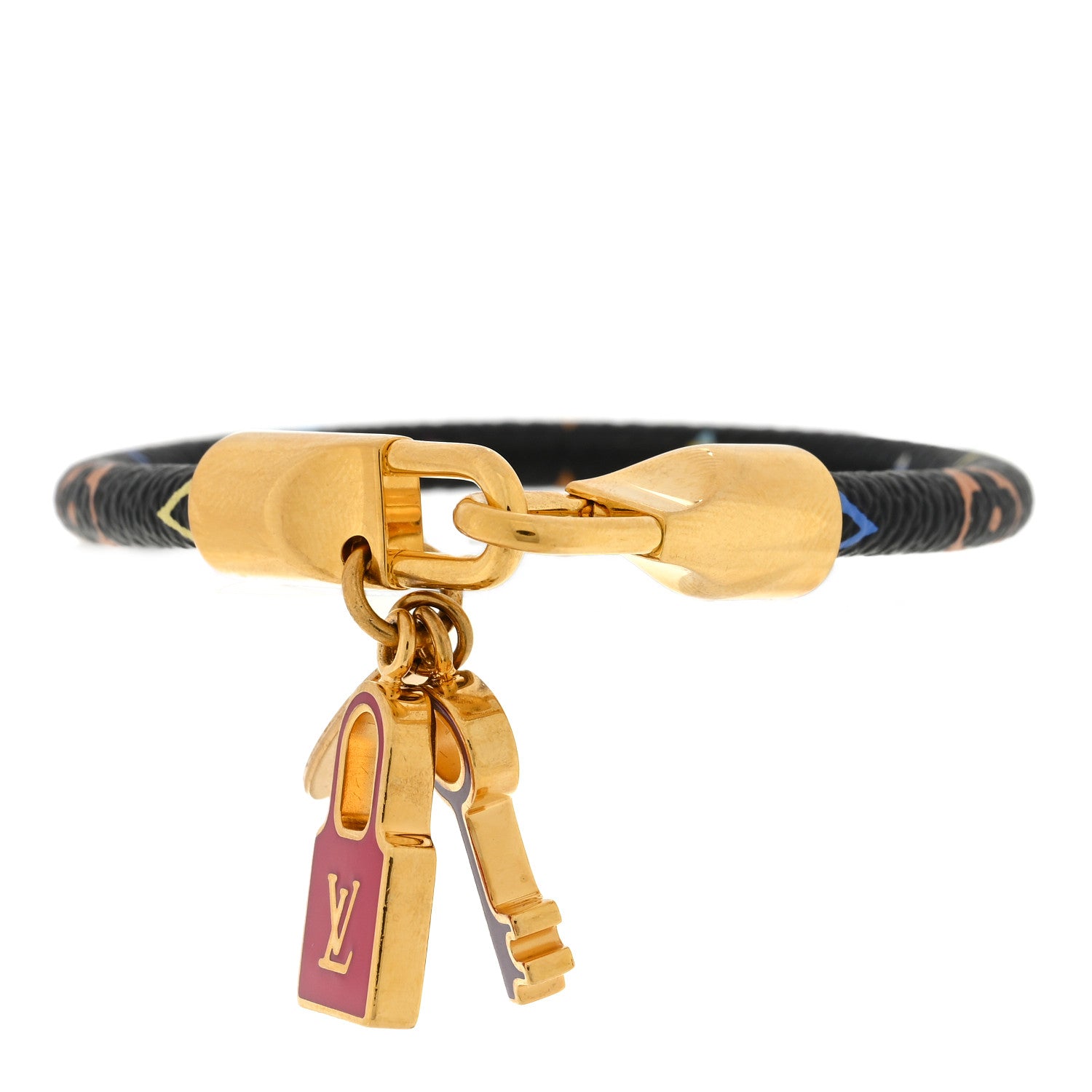 Louis Vuitton Monogram Multicolor Luck It Bracelet 17 Black 1 of 3
