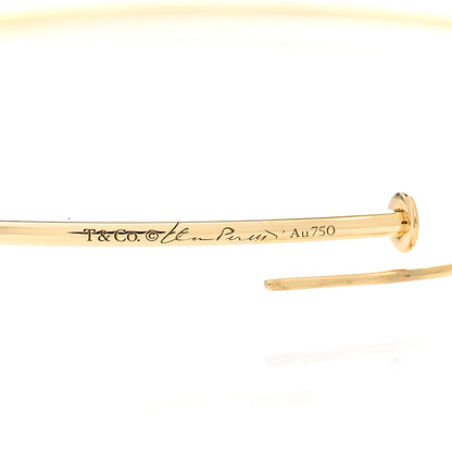 Tiffany 18K Yellow Gold Diamond Large Elsa Peretti Hoop Earrings 4 of 4