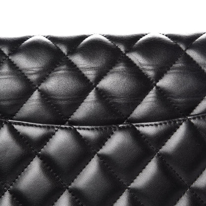 Chanel Lambskin Quilted Jumbo Double Flap Black 10 of 15