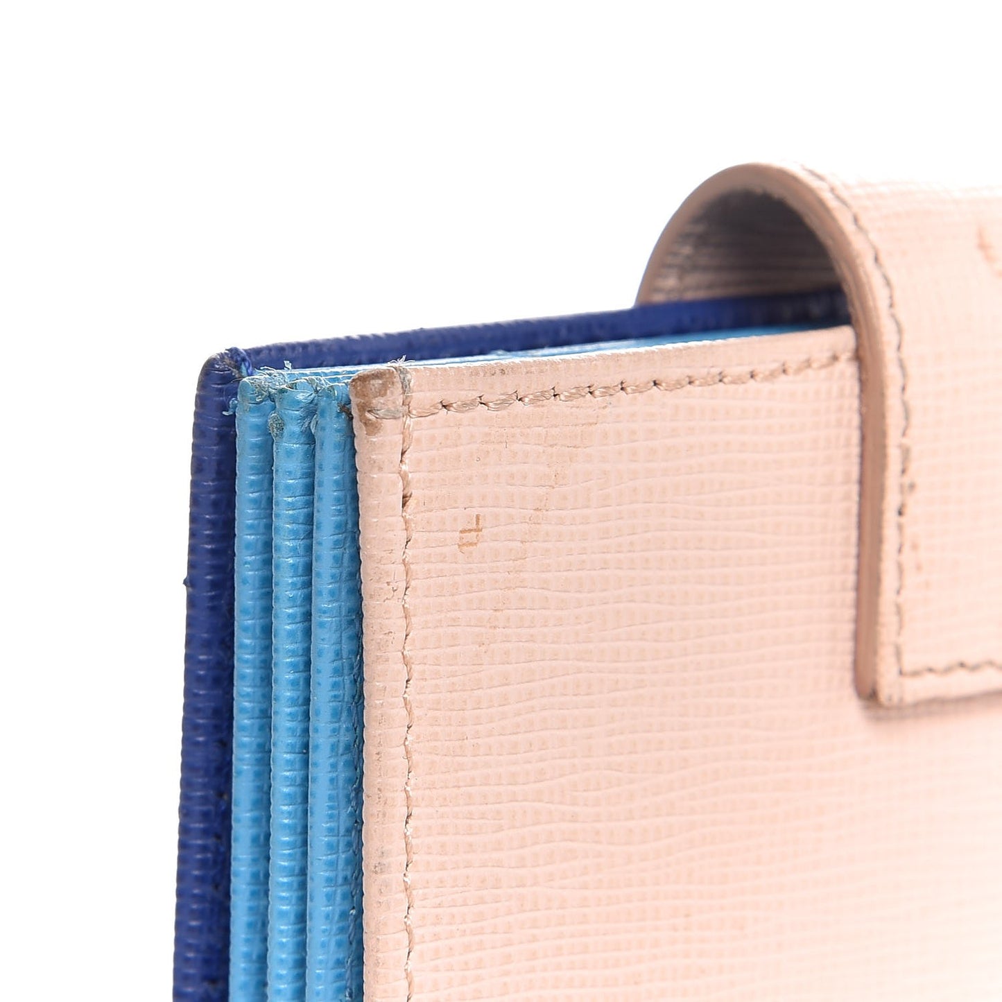 Vitello Elite Gusseted Card Holder Blue Neon Multicolor