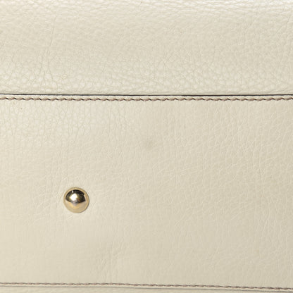 Gucci Pebbled Calfskin Large Soho Top Handle Bag Off White 16 of 19