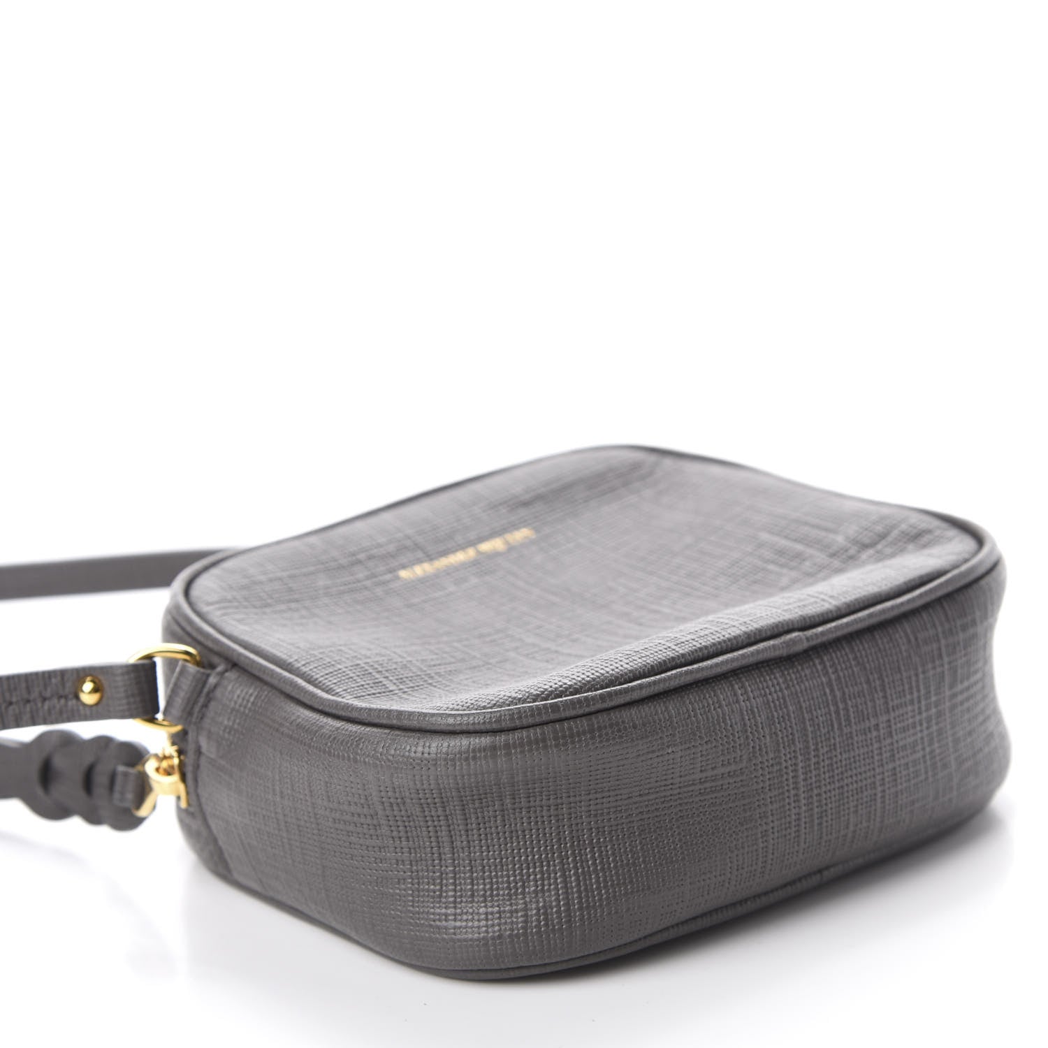 Alexander McQueen Textured Calfskin Mini Camera Bag Gray 4 of 11