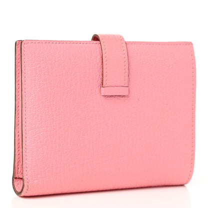 Hermes Chevre Mysore Bearn Compact Wallet Rose Confetti 3 of 7