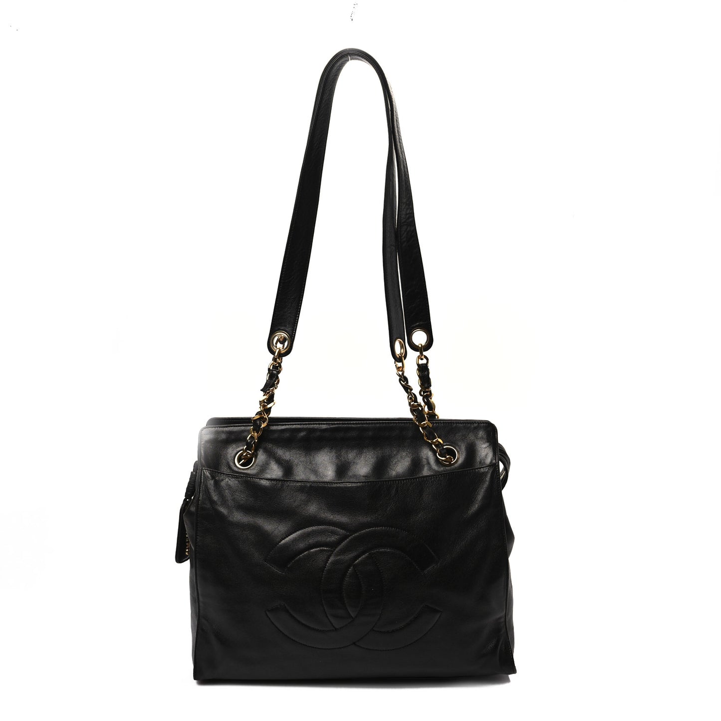 Lambskin CC Shoulder Bag Black