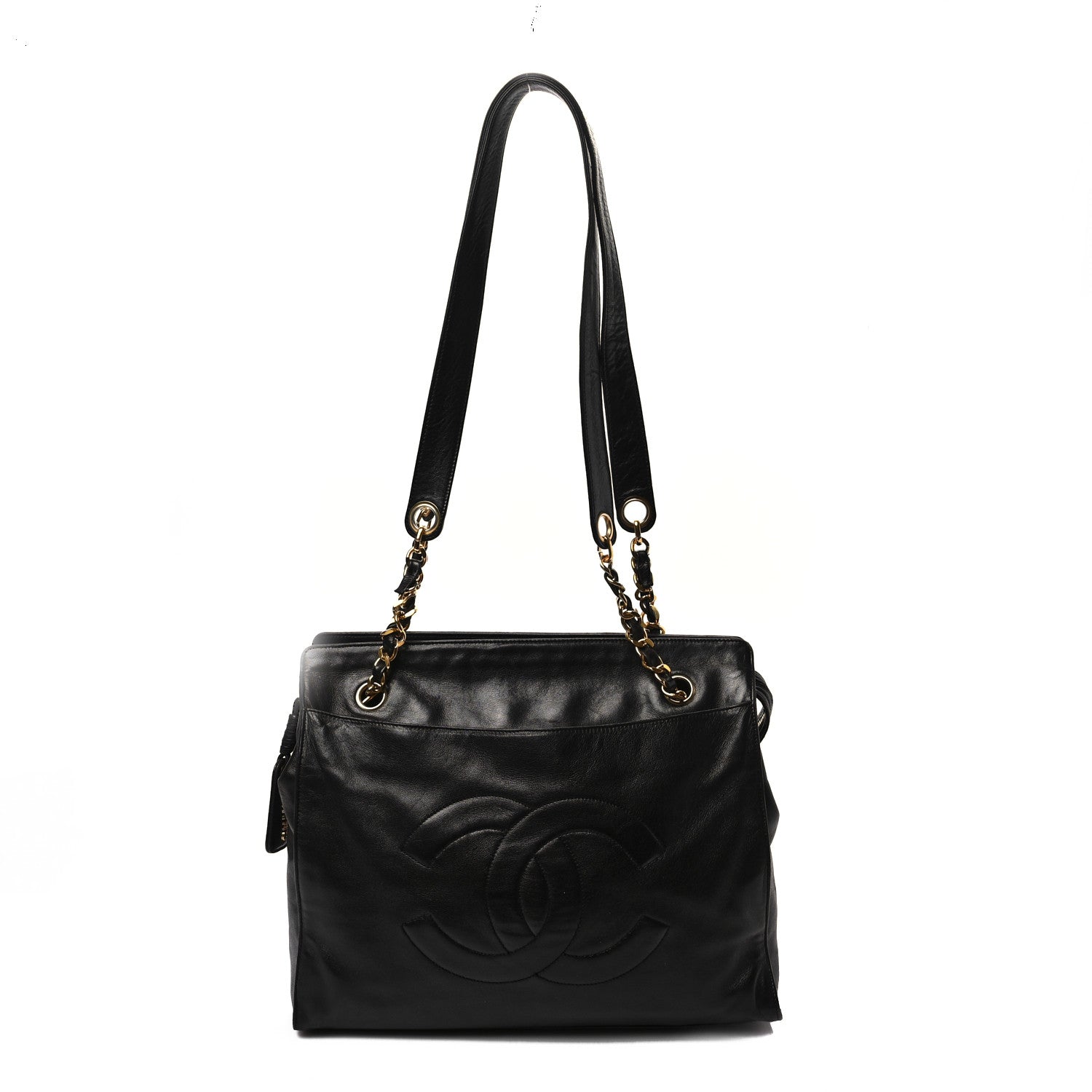 Chanel Lambskin CC Shoulder Bag Black 1 of 7