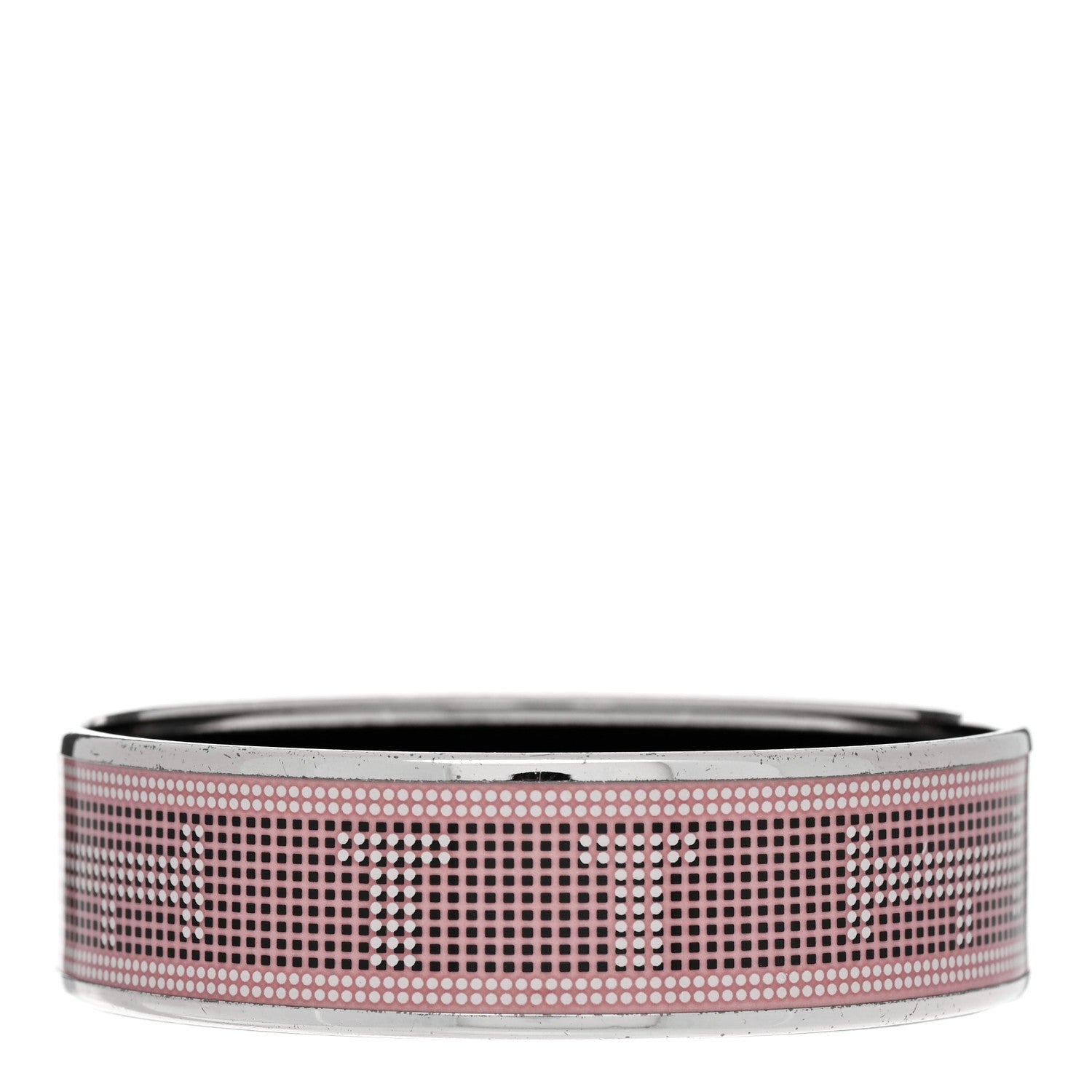 Hermes Enamel Printed Wide Recherche H Bracelet 70 1 of 5