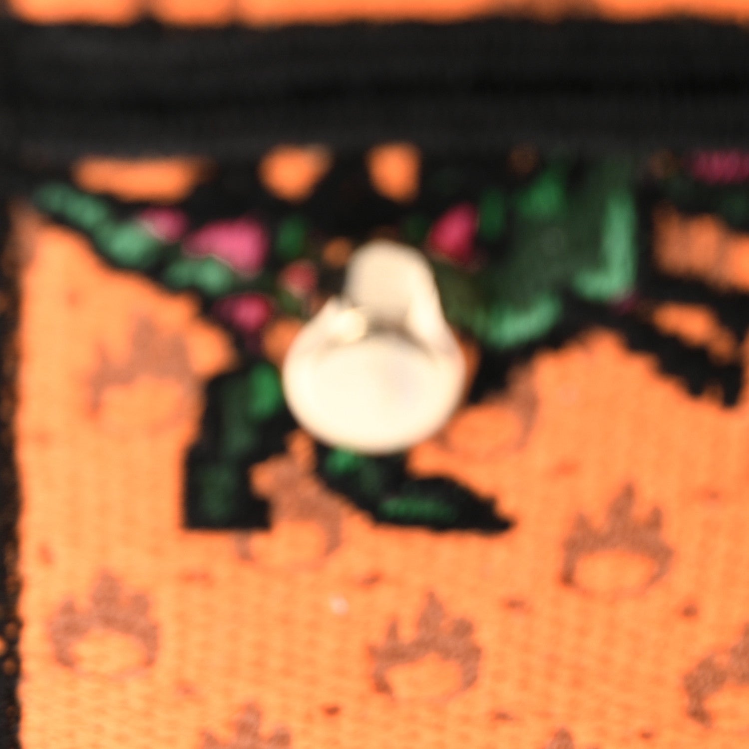 Christian Dior Canvas Embroidered Dino Medium Lady D-Lite Orange Multicolor 12 of 13
