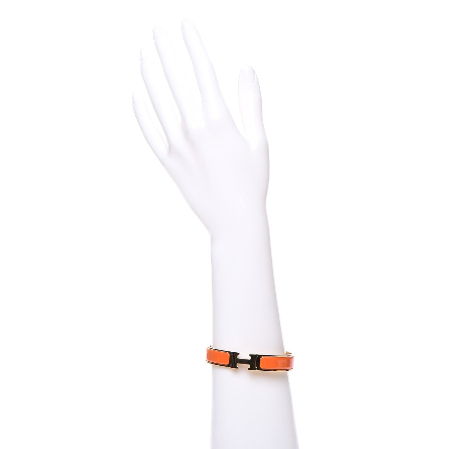 Enamel Narrow Clic Clac H Bracelet GM Orange