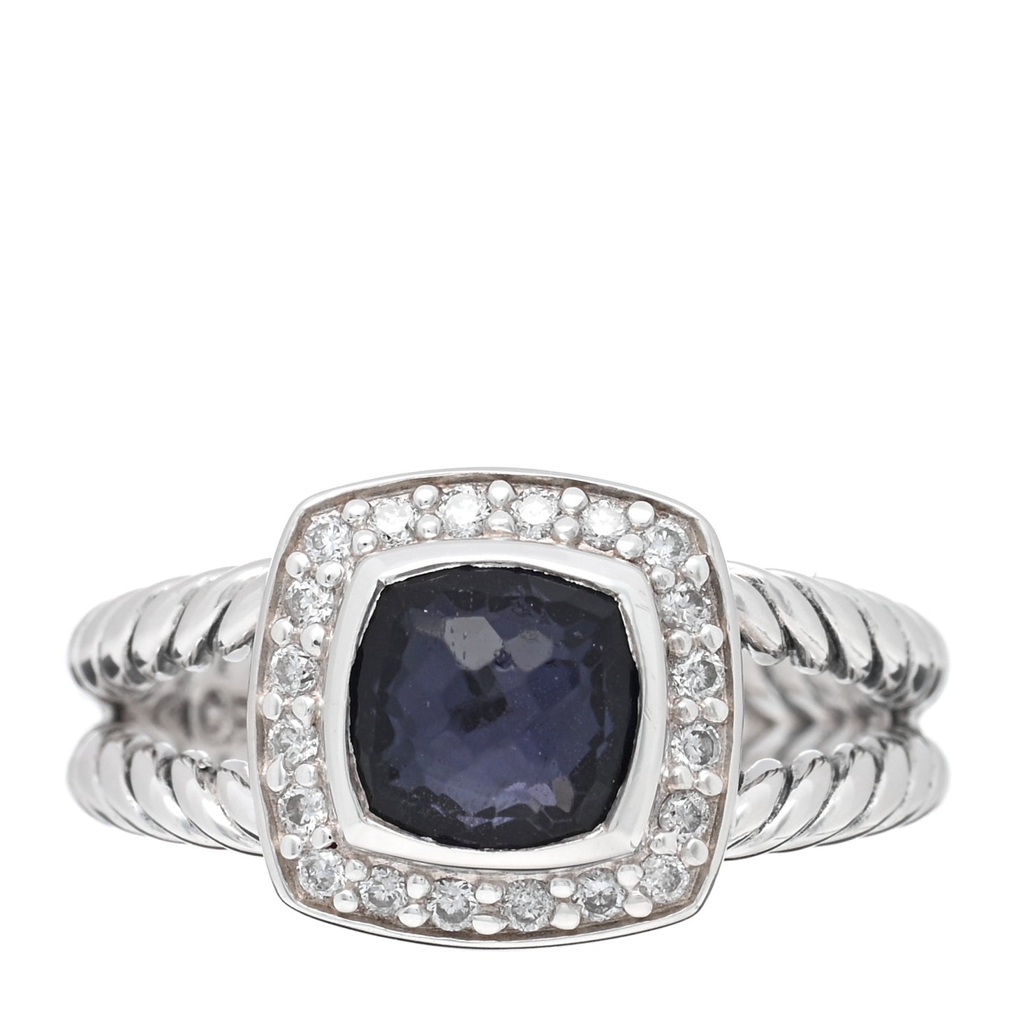 Sterling Silver Diamond Black Orchid 7mm Petite Albion Ring 52 6