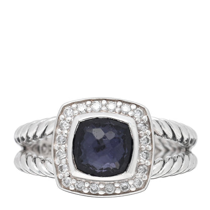 David Yurman Sterling Silver Diamond Black Orchid 7mm Petite Albion Ring 52 6 1 of 4